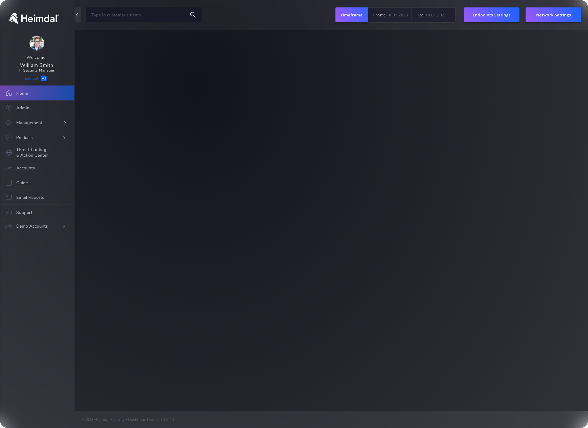 Header and Left Menu