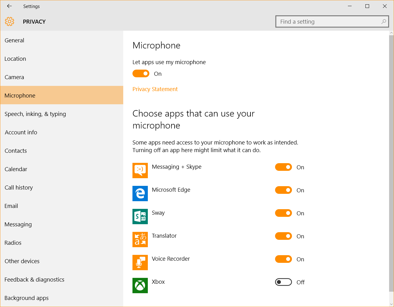 Windows 10 Security Guide - Microphone Privacy Settings