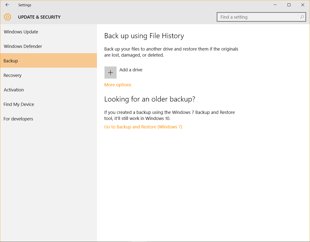 Windows 10 Security Guide - Windows Backup