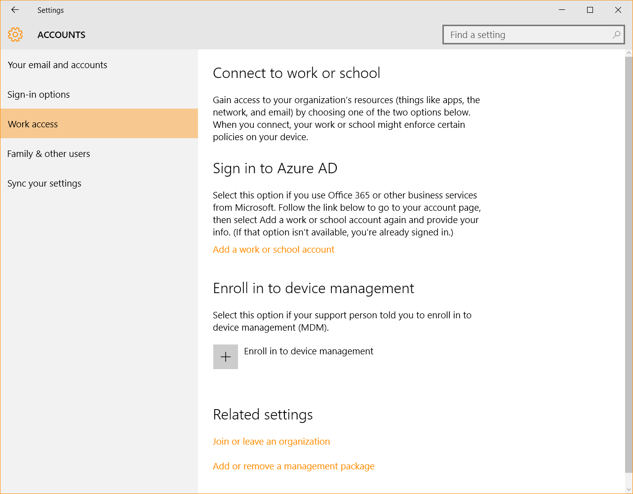 Windows 10 Security Guide - Work Access Microsoft Account